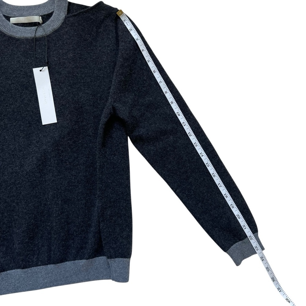NWT One Grey Day Colorblock Cut Out 100% Cashmere Sweater in Gray Size S - Picture 11 of 11